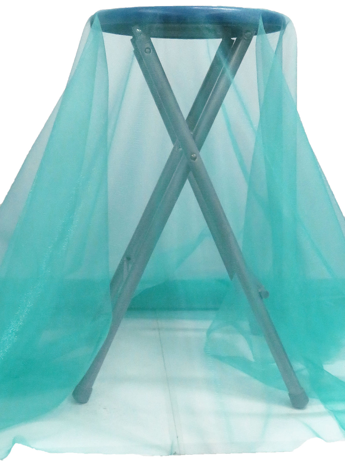 Lagoon Teal 100% Polyester Crystal Tulle 60W