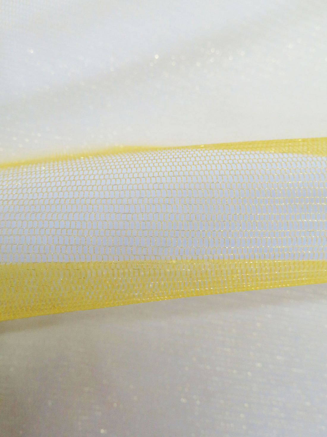 Mustard Yellow 100% Polyester Crystal Tulle 62W