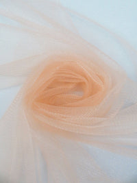Light Apricot 100% Polyester Crystal Tulle 60W