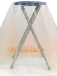 Light Apricot 100% Polyester Crystal Tulle 60W