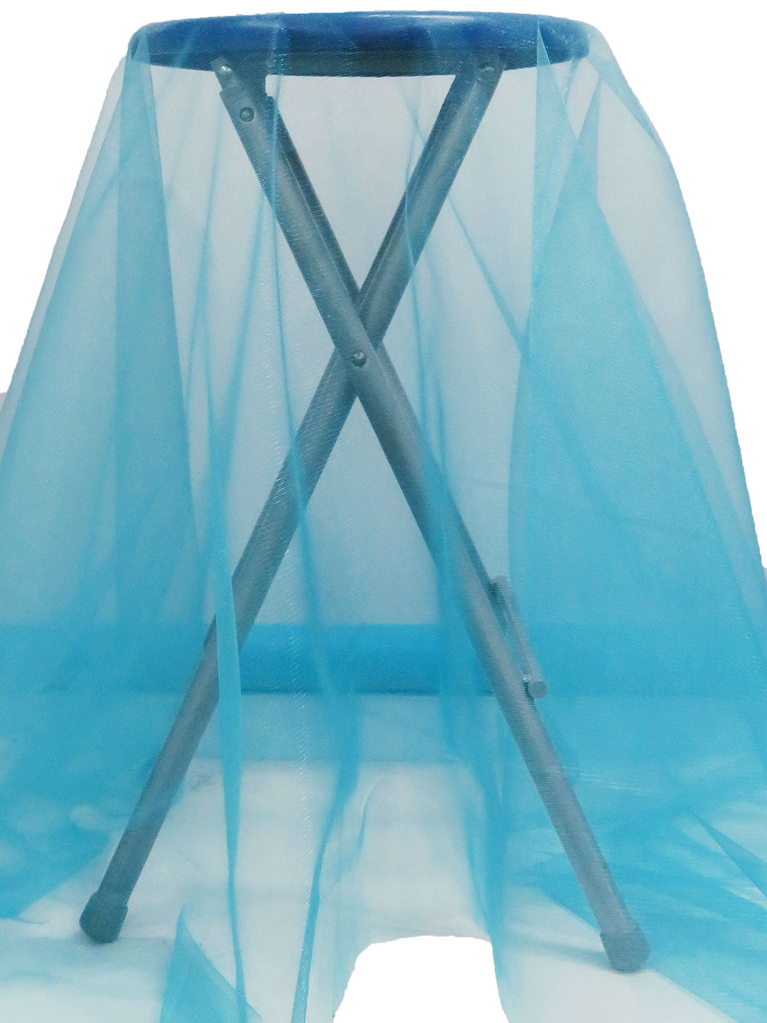 Bondi Blue 100% Polyester Crystal Tulle 62W