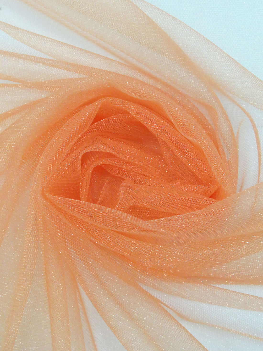 Mandarin Orange 100% Polyester Crystal Tulle 64W
