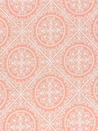 Apricot/White Polyester/Lycra Ornate Medallion Lattice Print DTY Knit 58W