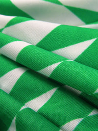 Medium Green/Off-White Polyester/Lycra Diamond Print FTY Knit 59W