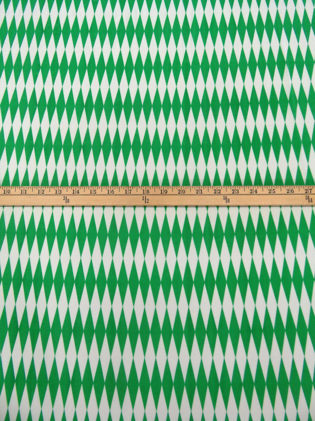 Medium Green/Off-White Polyester/Lycra Diamond Print FTY Knit 59W