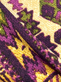 Maize/Deep Purple/Multi Polyester/Lycra Southwest Patchwork Print DTY Knit 60W