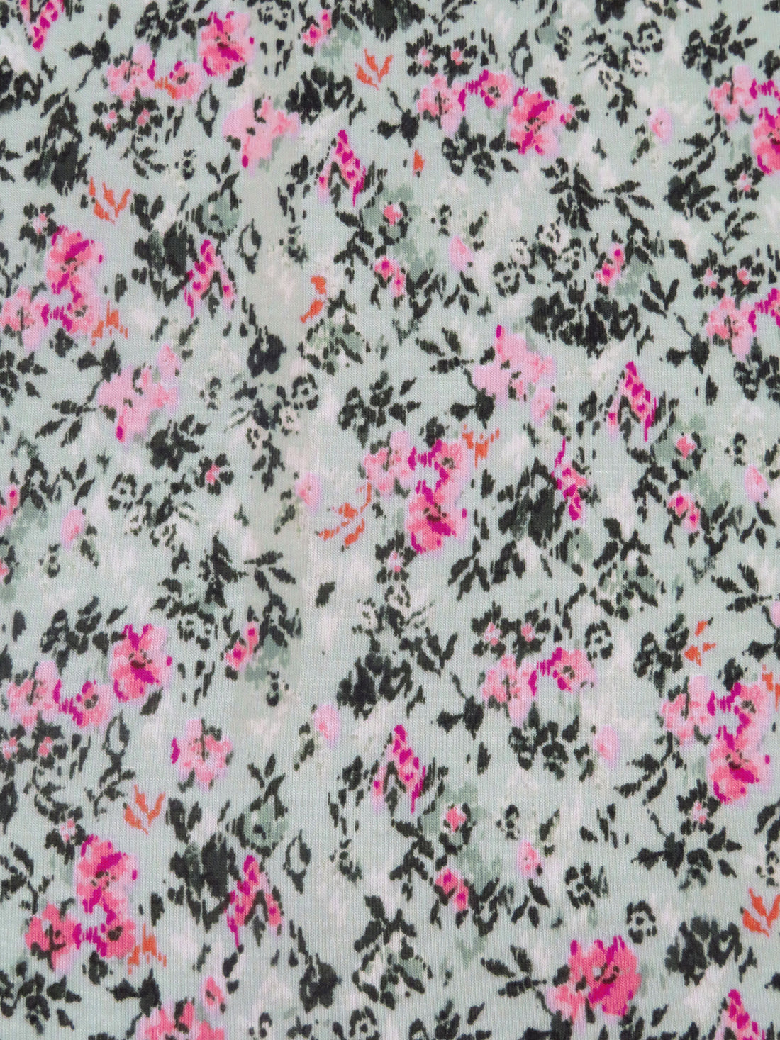 Pale Mint/Fuchsia/Pumpkin/Multi Rayon/Lycra Abstract Floral Print Jersey Knit 64W