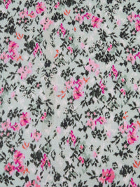 Pale Mint/Fuchsia/Pumpkin/Multi Rayon/Lycra Abstract Floral Print Jersey Knit 64W
