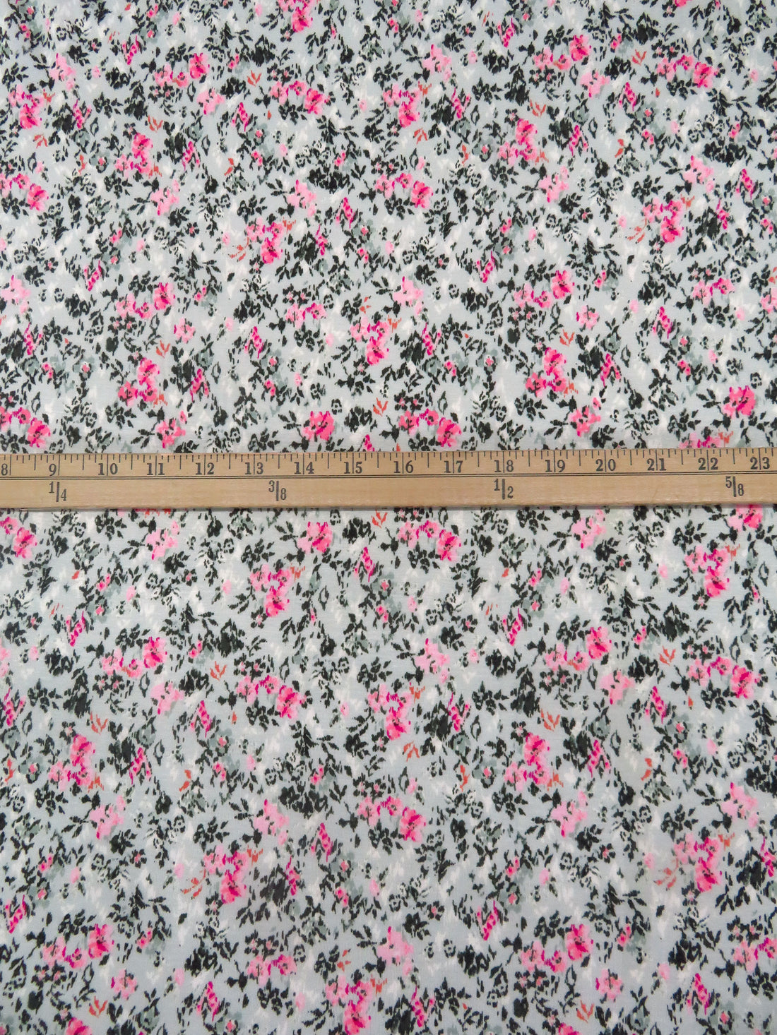 Pale Mint/Fuchsia/Pumpkin/Multi Rayon/Lycra Abstract Floral Print Jersey Knit 64W