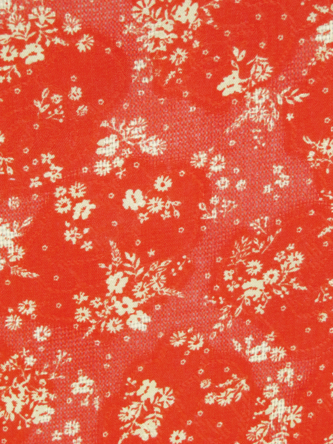 Salamander Orange/Wheat 100% Rayon Small Floral Print Jacquard Challis 54W