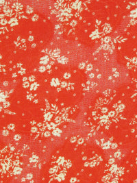 Salamander Orange/Wheat 100% Rayon Small Floral Print Jacquard Challis 54W