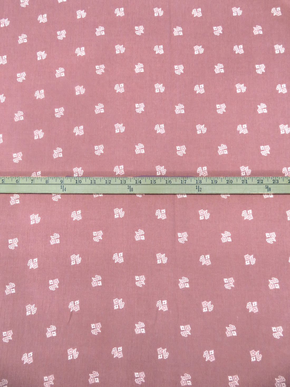 Old Rose/White 100% Rayon Folk Floral Print Crinkle Challis 48W