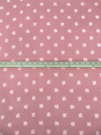 Old Rose/White 100% Rayon Folk Floral Print Crinkle Challis 48W