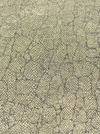 Metallic Gold Polyester/Lurex/Lycra Cracked Foil Print Shimmer Knit 56W