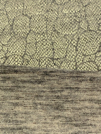 Metallic Gold Polyester/Lurex/Lycra Cracked Foil Print Shimmer Knit 56W