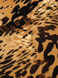 Copper/Tan/Licorice/Multi Polyester/Lycra Overlapping Abstract Animal Print Double Brushed Knit 59W