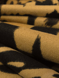 Copper/Tan/Licorice/Multi Polyester/Lycra Overlapping Abstract Animal Print Double Brushed Knit 59W