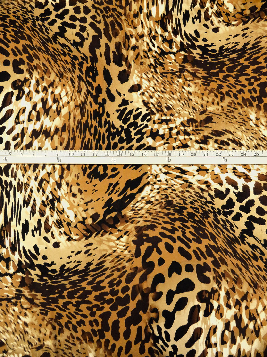 Copper/Tan/Licorice/Multi Polyester/Lycra Overlapping Abstract Animal Print Double Brushed Knit 59W