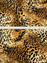 Copper/Tan/Licorice/Multi Polyester/Lycra Overlapping Abstract Animal Print Double Brushed Knit 59W