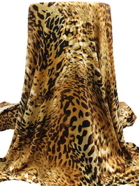 Copper/Tan/Licorice/Multi Polyester/Lycra Overlapping Abstract Animal Print Double Brushed Knit 59W