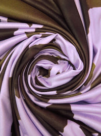 Electric Lavender/Raw Umber/Dark Chocolate/Multi Polyester/Lycra Abstract Cowhide Print Double Brushed Knit 56W