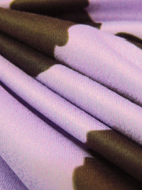Electric Lavender/Raw Umber/Dark Chocolate/Multi Polyester/Lycra Abstract Cowhide Print Double Brushed Knit 56W