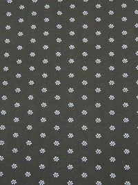 Dark Castor Gray/White Polyester/Lycra Small Floral Dot Print Double Brushed Knit 58W