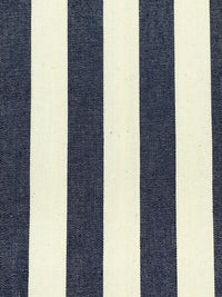 Navy/Parchment 100% Cotton Vertical Stripe Denim 60W