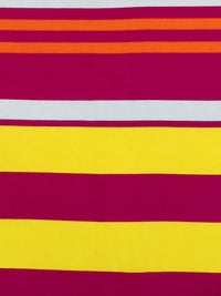 Orange/Citrine/Rose Garnet/Multi Rayon/Lycra Horizontal Stripe Print Jersey Knit 62W