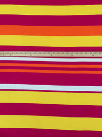 Orange/Citrine/Rose Garnet/Multi Rayon/Lycra Horizontal Stripe Print Jersey Knit 62W