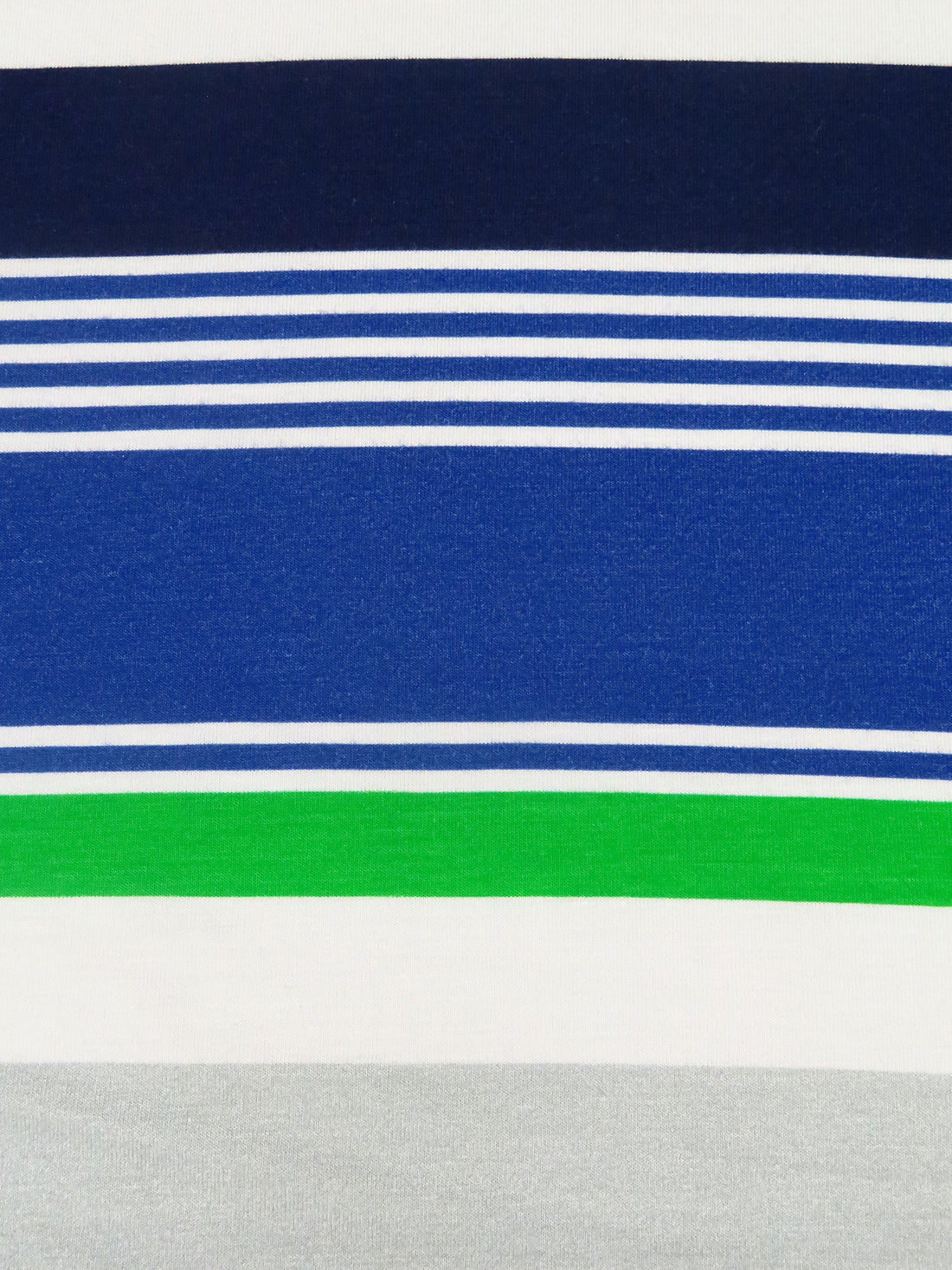 Vine Green/Dark Cornflower/White/Multi Rayon/Lycra Horizontal Stripe Print Jersey Knit 56W