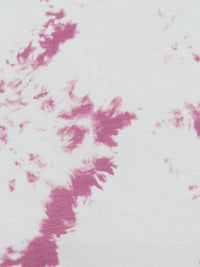 White/China Rose Rayon/Lycra Grunge Print Jersey Knit 60W