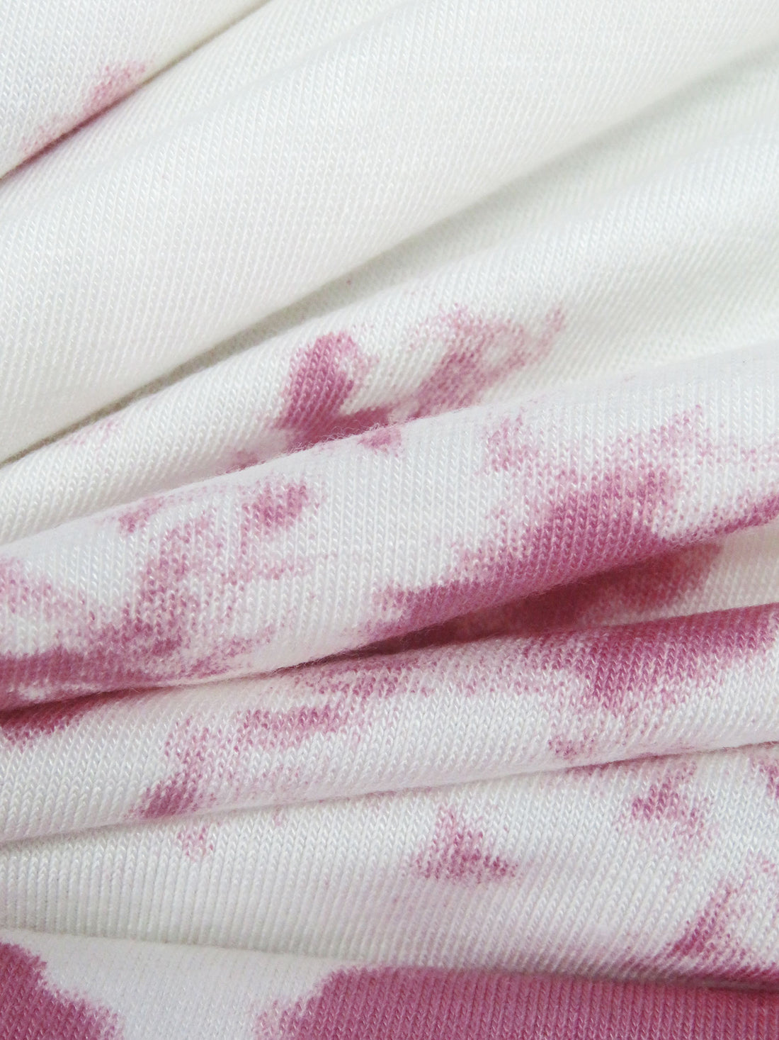 White/China Rose Rayon/Lycra Grunge Print Jersey Knit 60W