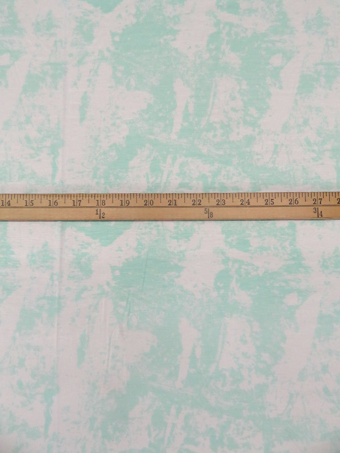 Light Pearl Aqua/White Rayon/Lycra Grunge Print Jersey Knit 56W