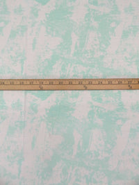 Light Pearl Aqua/White Rayon/Lycra Grunge Print Jersey Knit 56W