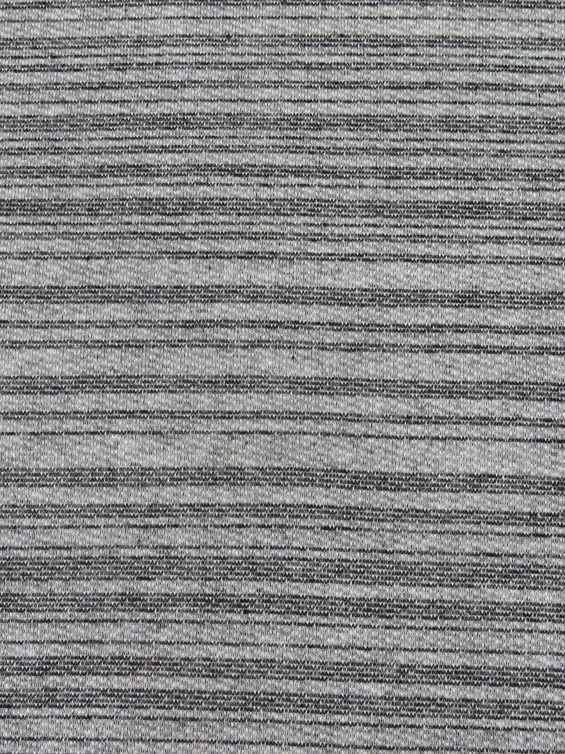 Cloud Gray/White/Black Cotton/Polyester Horizontal Stripe Weave French Terry Knit 68W