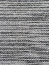 Cloud Gray/White/Black Cotton/Polyester Horizontal Stripe Weave French Terry Knit 68W