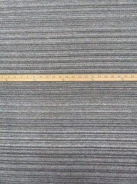 Cloud Gray/White/Black Cotton/Polyester Horizontal Stripe Weave French Terry Knit 68W