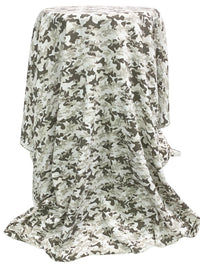 Dark Taupe/White/Soft Iron 100% Cotton Camouflage Print Rib Knit 38W