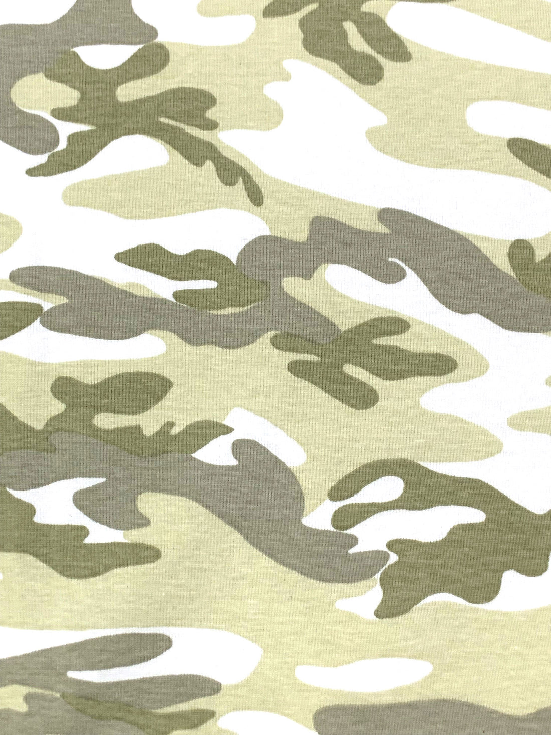 Pale Luau Green/White/Crocodile Cotton/Lycra Camouflage Print Jersey Knit 54W