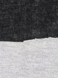 Charcoal/White Cotton/Polyester Brushed Sweater Knit 60W
