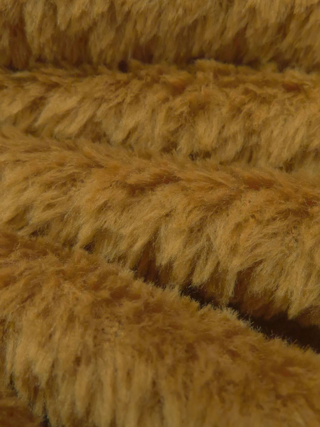 Golden Brown 100% Polyester Check Weave High Loft Fleece - Polartec - 62W