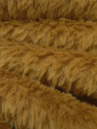 Golden Brown 100% Polyester Check Weave High Loft Fleece - Polartec - 62W