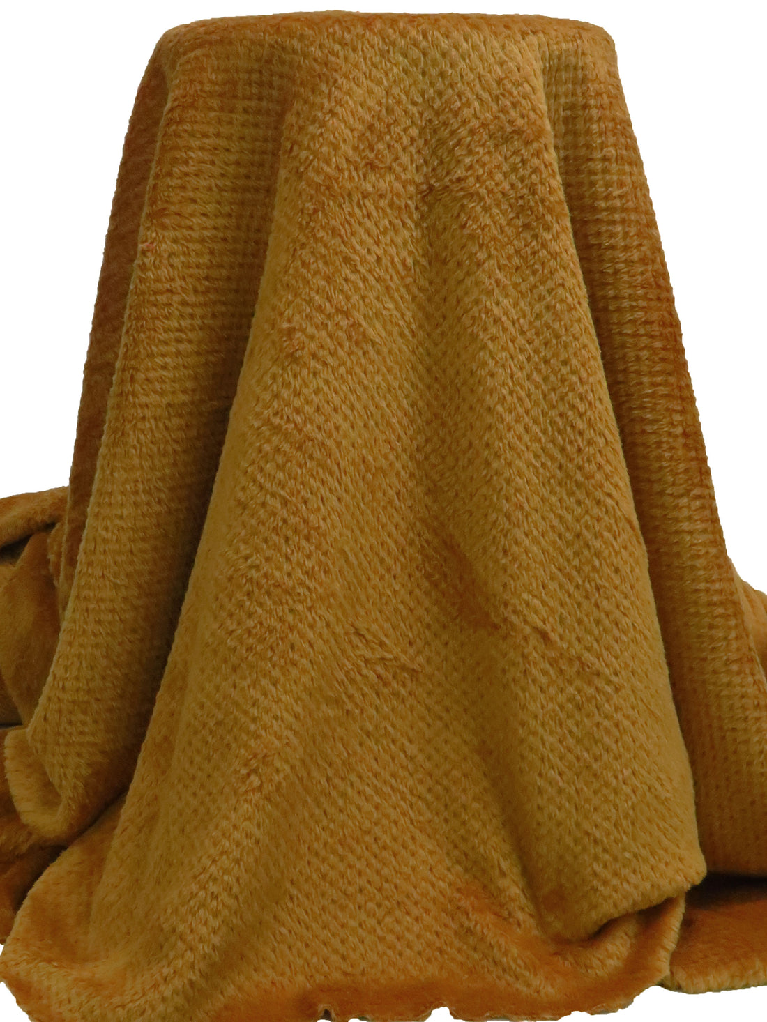 Golden Brown 100% Polyester Check Weave High Loft Fleece - Polartec - 62W
