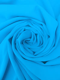 Vivid Cerulean 100% Polyester Micro Twill Blouse Weight Woven - NY Designer - 58W