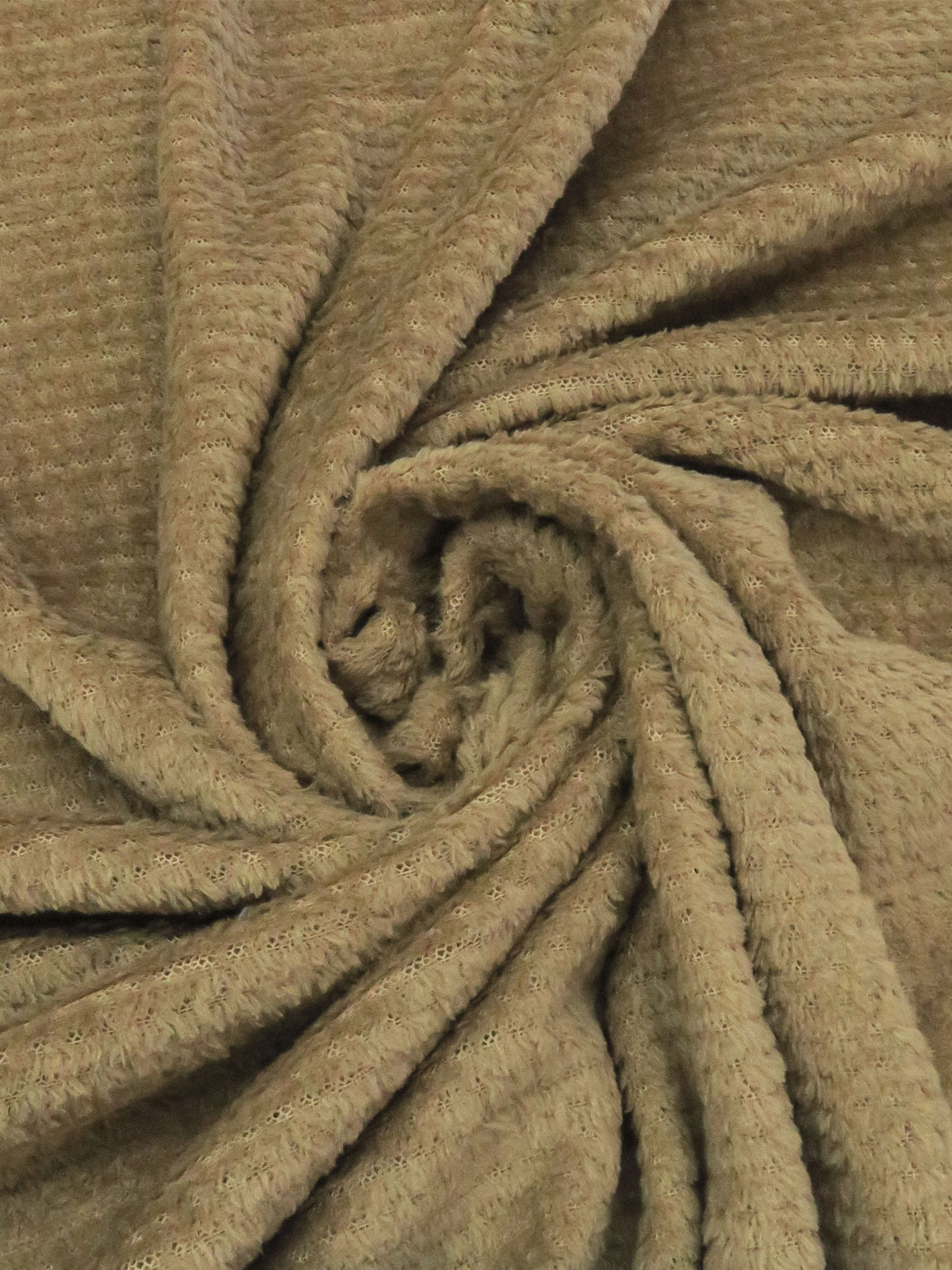 Rattan Brown 100% Polyester Check Weave High Loft Fleece - Polartec - 64W