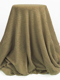 Rattan Brown 100% Polyester Check Weave High Loft Fleece - Polartec - 64W