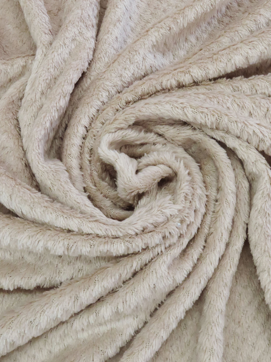 Sand Dollar 100% Polyester Check Weave High Loft Fleece - Polartec - 62W