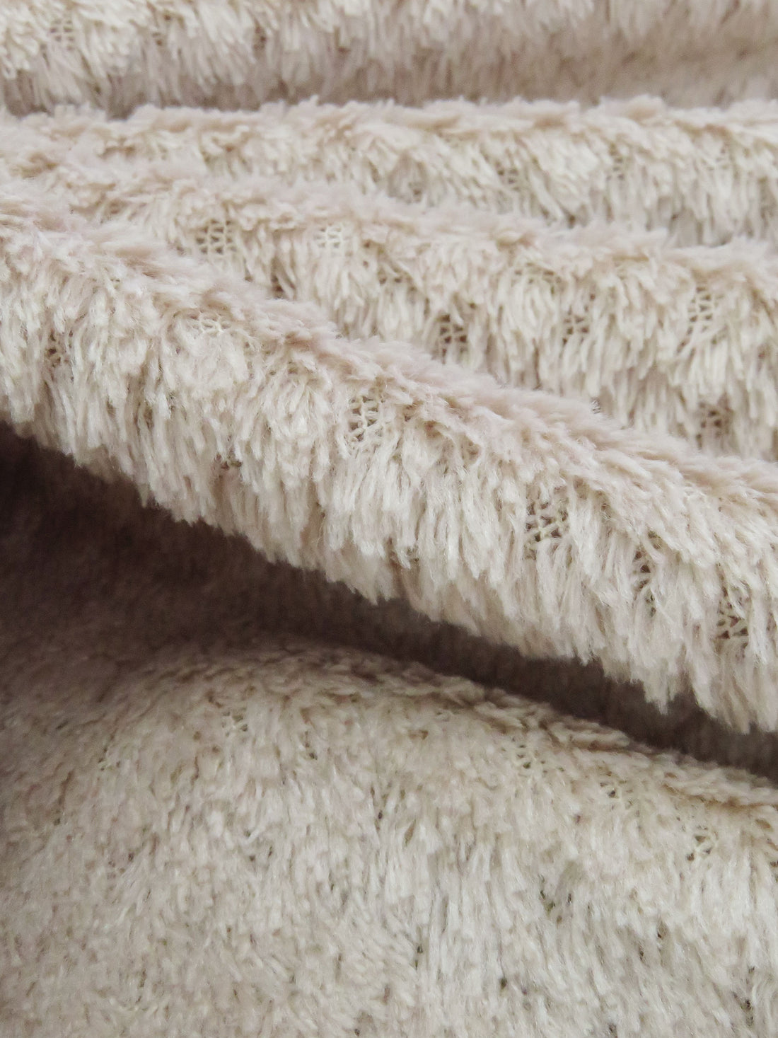 Sand Dollar 100% Polyester Check Weave High Loft Fleece - Polartec - 62W