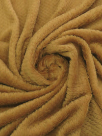 Golden Brown 100% Polyester Check Weave High Loft Fleece - Polartec - 62W